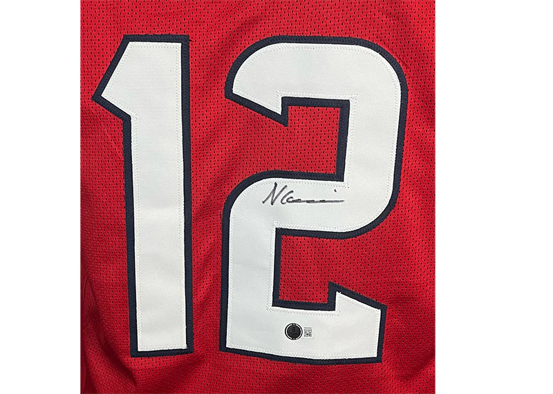 Nico Collins Signed Houston Custom Red Football Jersey JSA