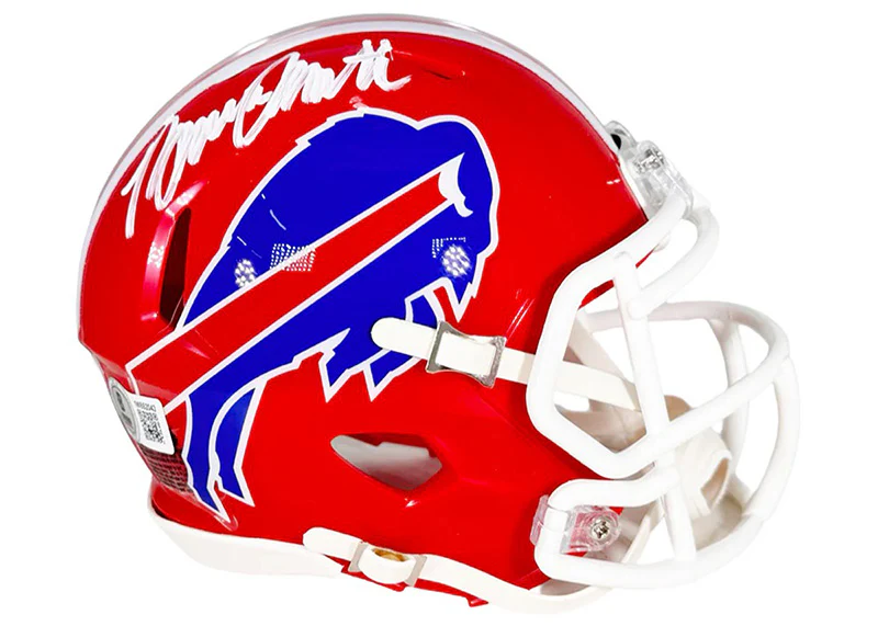 Bruce Smith Signed Buffalo Bills ThrowBack 87-01 Speed Mini Football Helmet Beckett