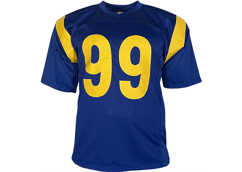 Aaron Donald Signed Los Angeles Custom Blue Football Jersey Beckett