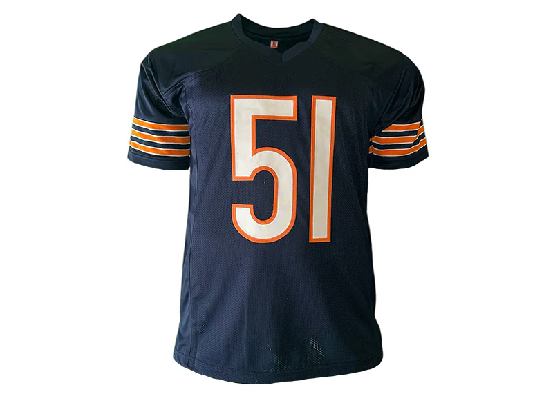 Jim Morrissey Signed Chicago Custom Blue Football Jersey Beckett