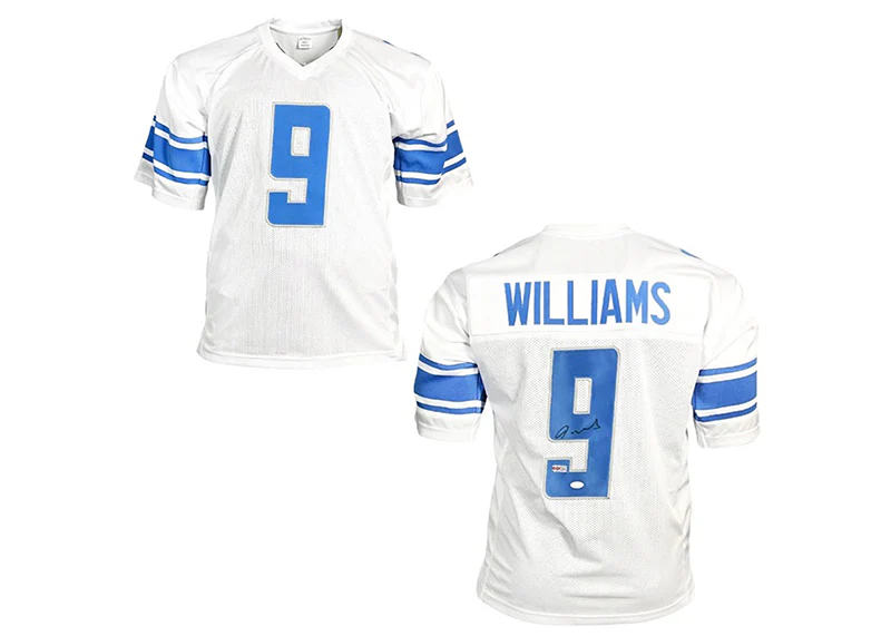 Jameson Williams Signed Detroit Custom White Football Jersey (JSA)