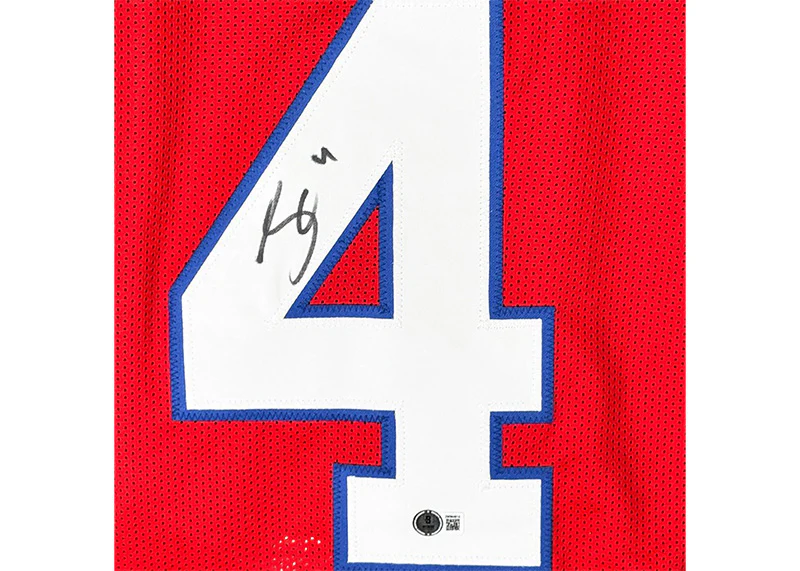 James Cook Signed Buffalo Custom Red Football Jersey Beckett