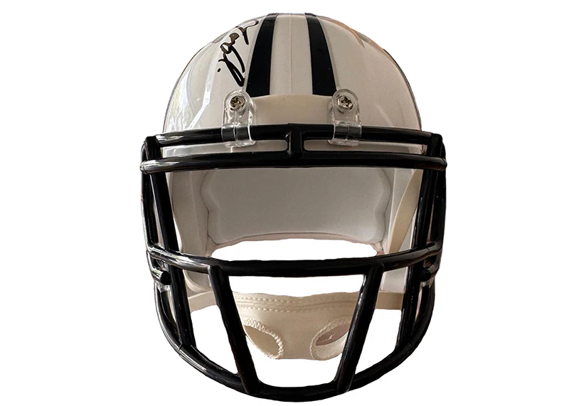 Tony Pollard Signed Tennessee Titans Throwback Speed Mini Helmet Beckett