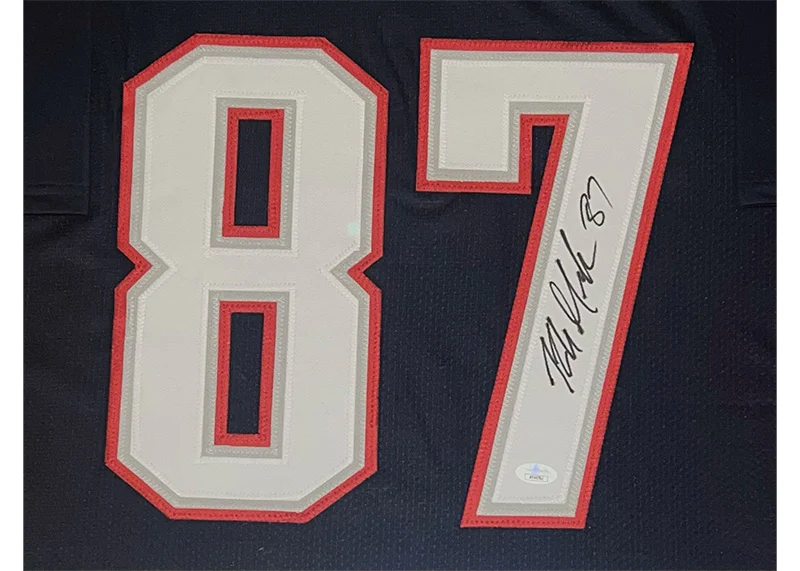 Rob Gronkowski Signed New England Patriots Football Framed 34x42 Jersey JSA