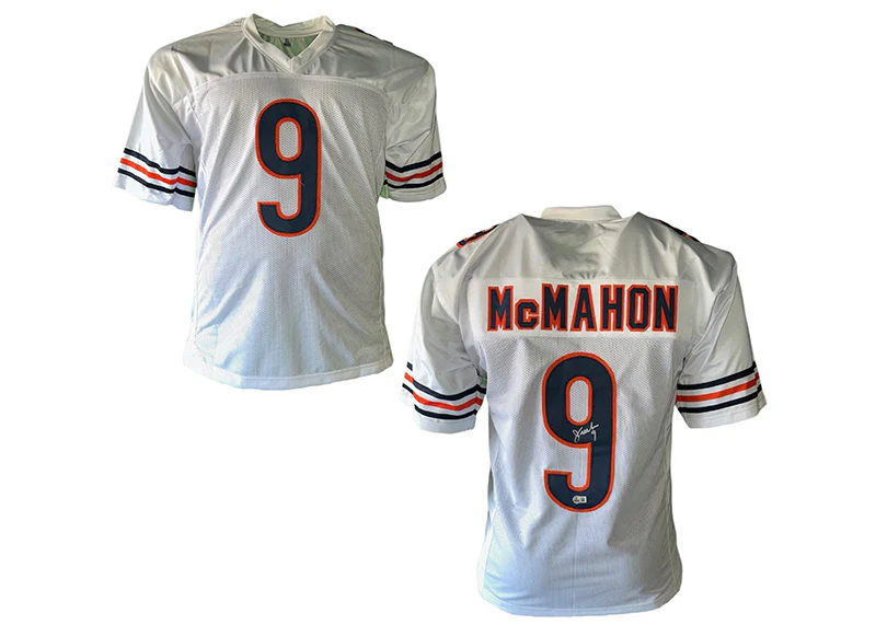 Jim McMahon Autographed Chicago Custom Football Jersey White Beckett