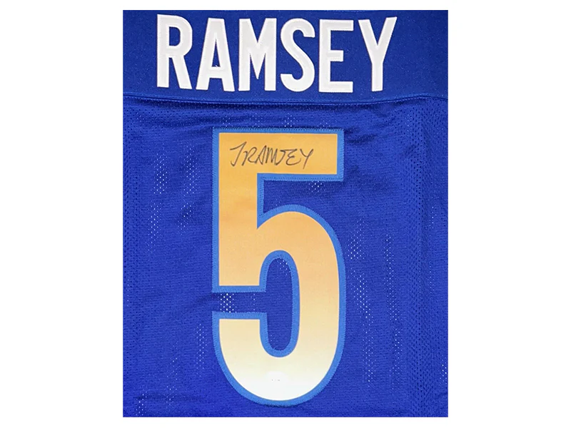 Jalen Ramsey Autographed Los Angeles Custom Blue Football Jersey (JSA)