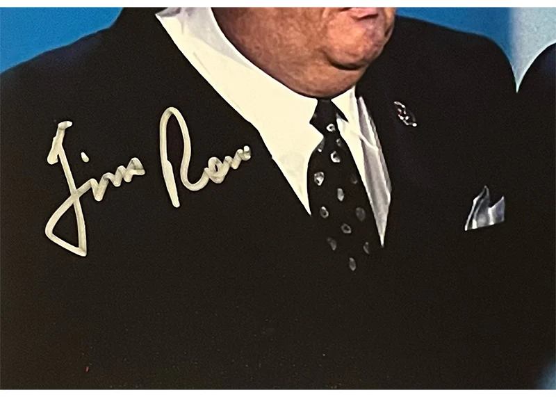 Jim Ross Signed 8x10 WWE Photo With Ric Flair JSA