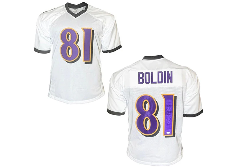 Anquan Boldin Signed Baltimore Custom White Football Jersey (JSA)