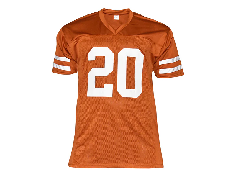 Earl Campbell Autographed Texas College Orange Football Jersey (JSA)
