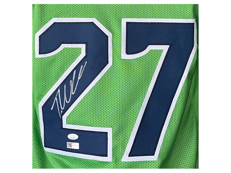 Tariq Woolen Autographed Seattle Pro Style Neon Football Jersey JSA