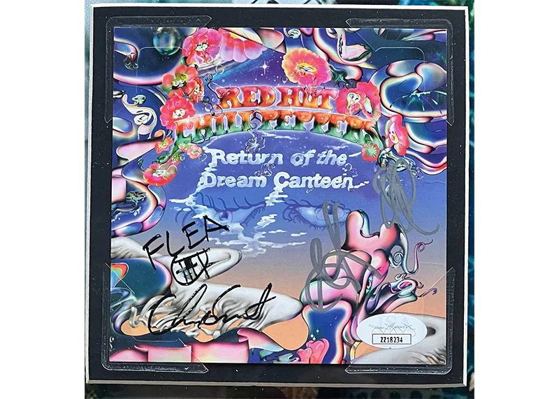 Red Hot Chili Peppers Signed 3D 21x21 Framed CD Flat Return of the Dream Canteen JSA