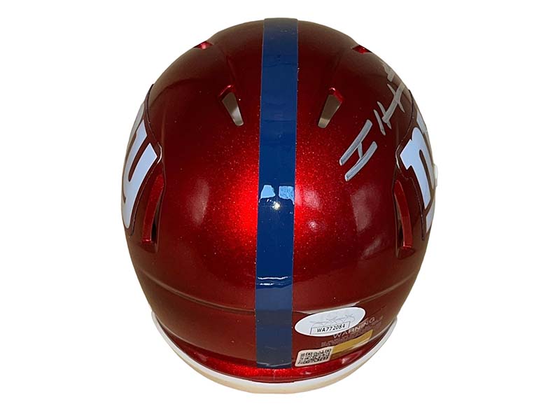 Isaiah Hodgins Signed New York Giants Flash Mini Football Helmet Beckett