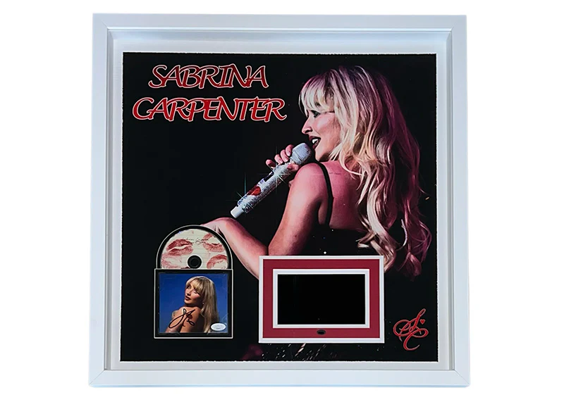 Sabrina Carpenter Signed 3D With With Playable Video 25x25 Framed CD JSA