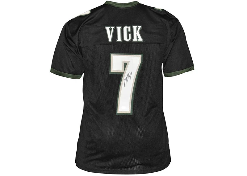 Michael Vick Autographed Philadelphia Custom Black Football Jersey Beckett