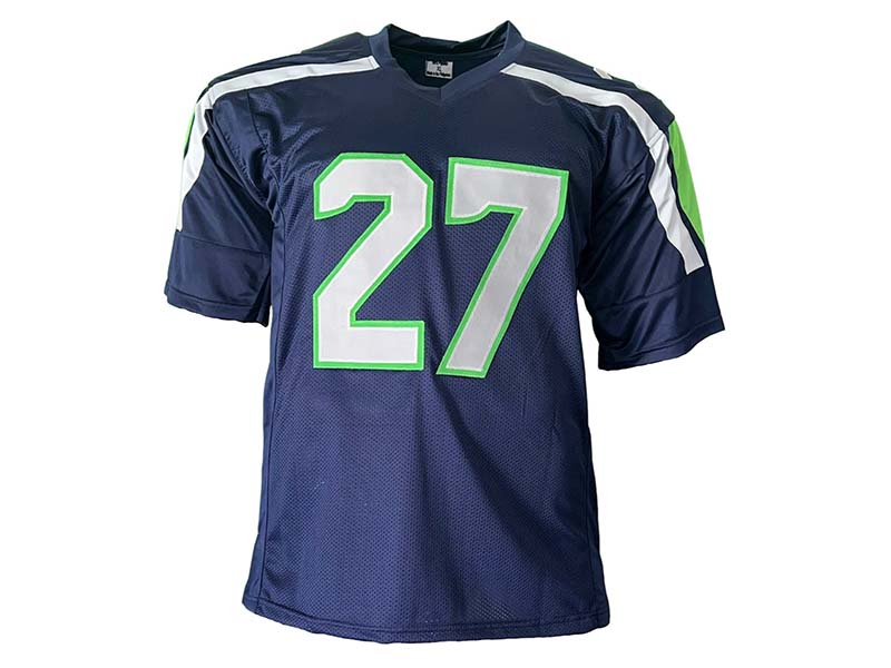 Tariq Woolen Autographed Seattle Pro Style Blue Football Jersey JSA