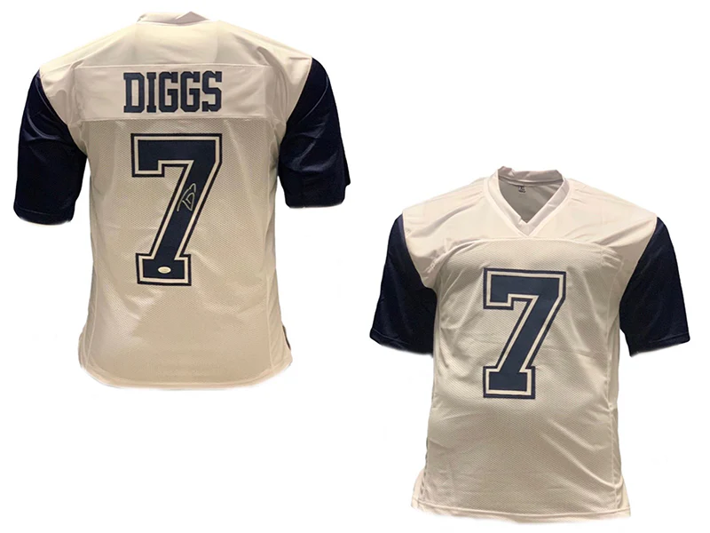 Trevon Diggs Autographed Dallas Alternate White Pro Style Jersey JSA