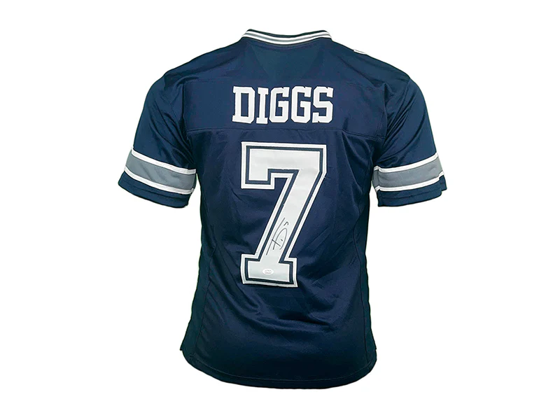 Trevon Diggs Autographed Dallas Blue Pro Style Football Jersey JSA