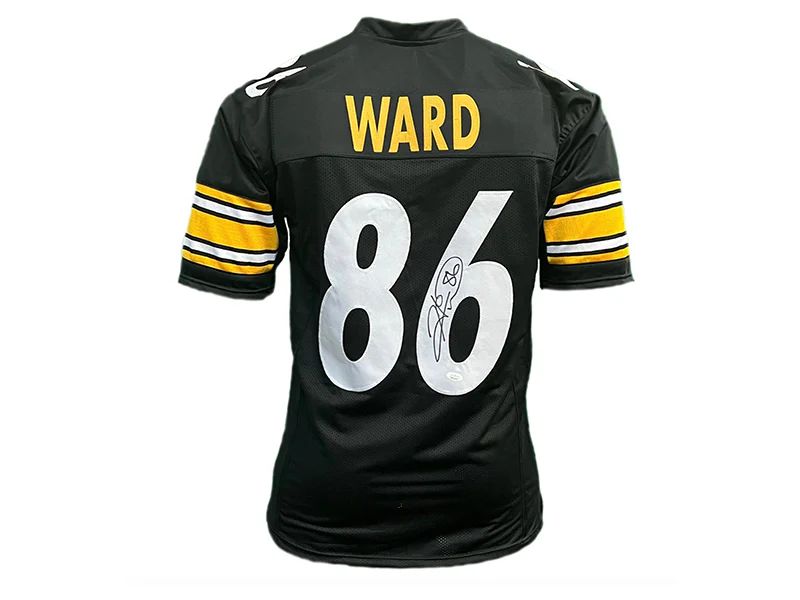 Hines Ward Autographed Pittsburgh Pro Style Black Football Jersey (JSA)