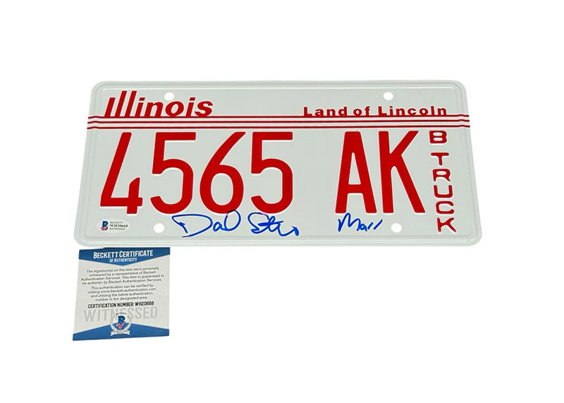 Daniel Stern Signed Illinois License Plate 