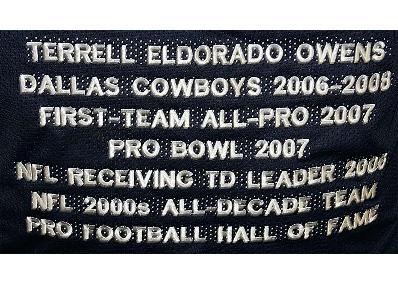 Terrell Owens Autographed Dallas Custom Blue Football Jersey (JSA)