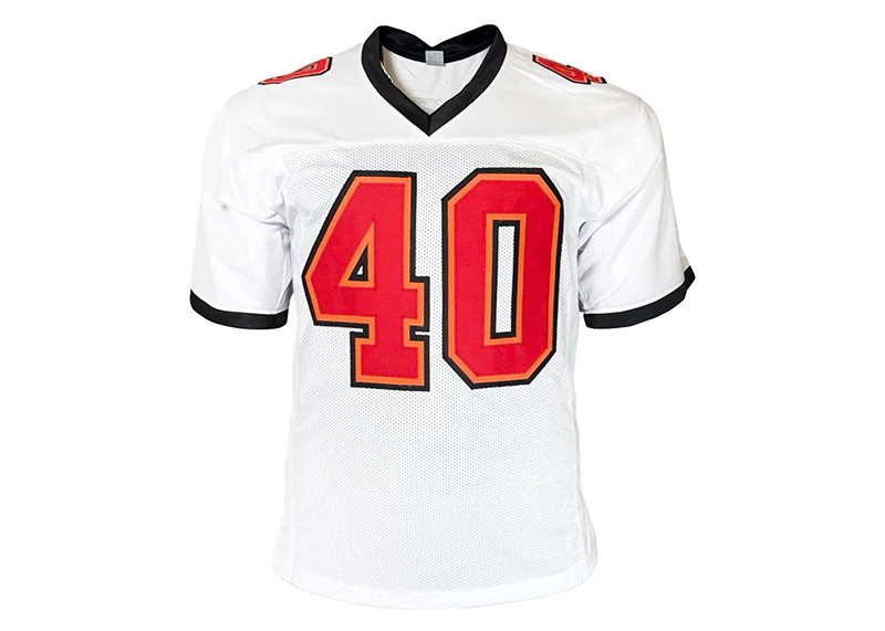 Mike Alstott Signed Tampa Bay White Custom Football Jersey (Beckett)