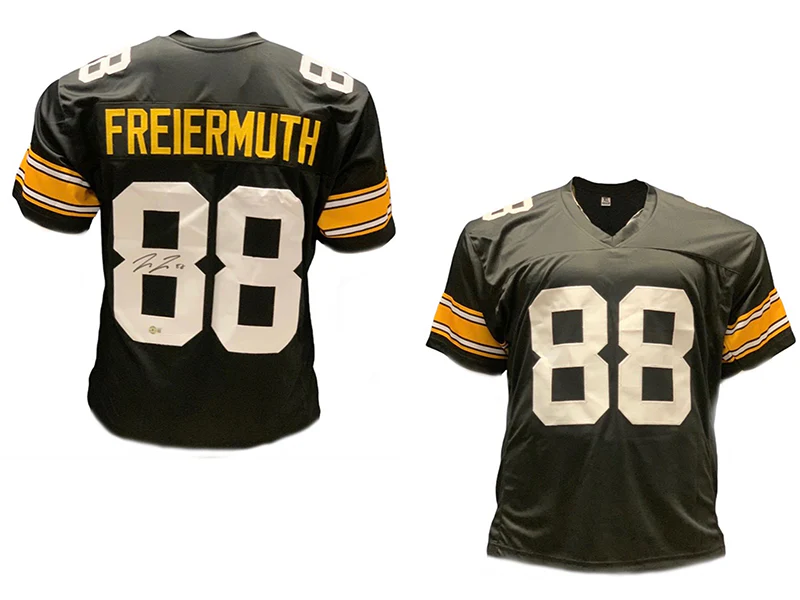 Pat Freiermuth Autographed Pittsburgh Pro Style Black Football Jersey (Beckett)