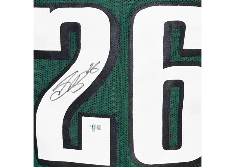Saquon Barkley Signed Philadelphia Custom Green Football Jersey Beckett
