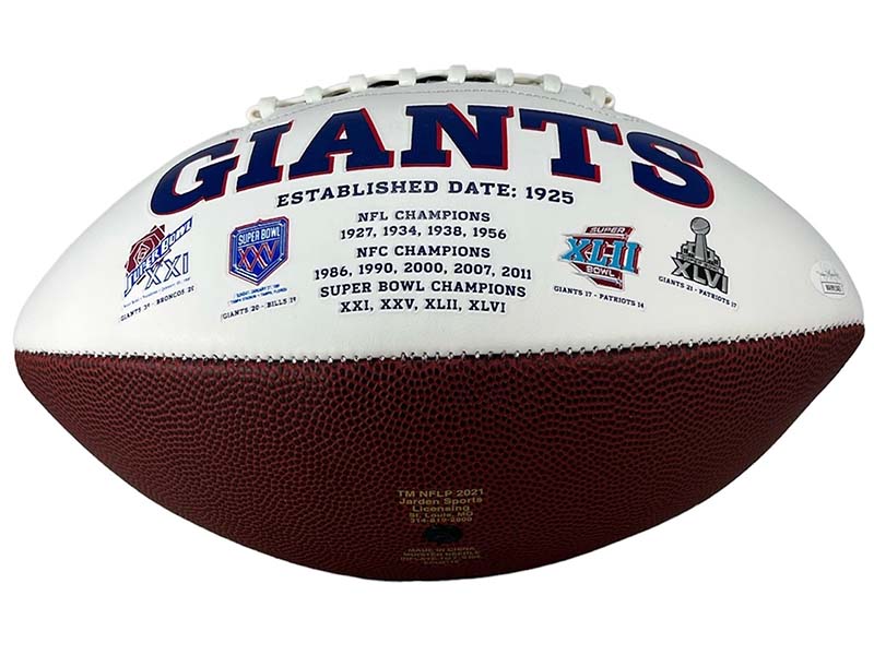 Lawrence Taylor Autographed New York Giants Football JSA