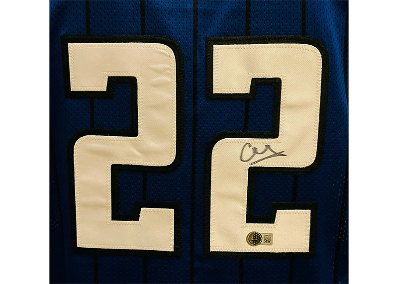 Franz Wagner Signed Orlando Blue Pinstripe Custom Jersey Beckett (Copy)