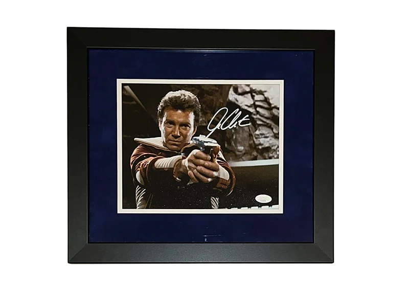 William Shatner Signed Star Trek 14x16 Framed Photo Captain Kirk JSA