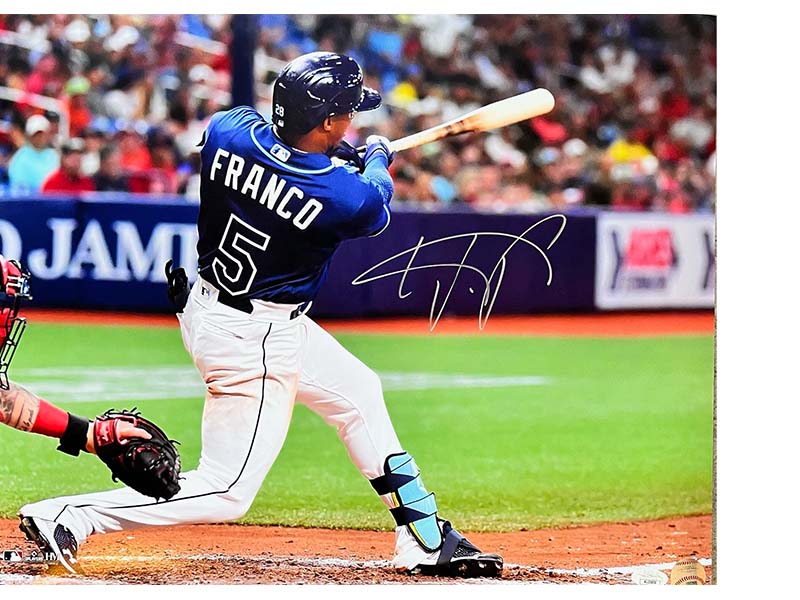 Wander Franco Tampa Bay Rays Autographed 16x20 Photo JSA