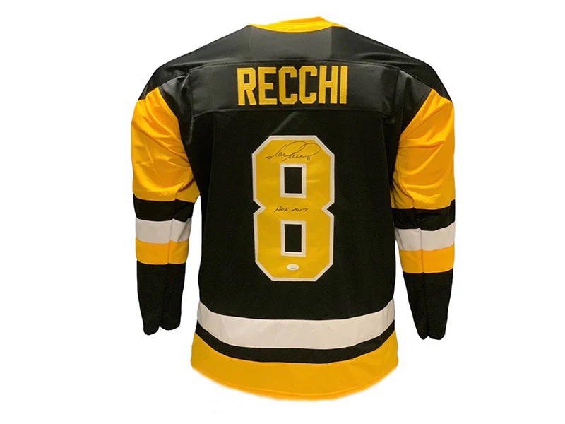 Mark Recchi  Autographed Pittsburgh Pro Style Hockey Jersey Black (JSA)