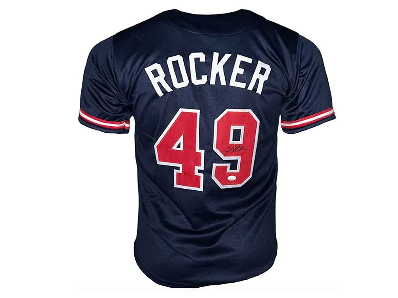 John Rocker Autographed Signed Atlanta Blue Pro Style Baseball Jersey (JSA)