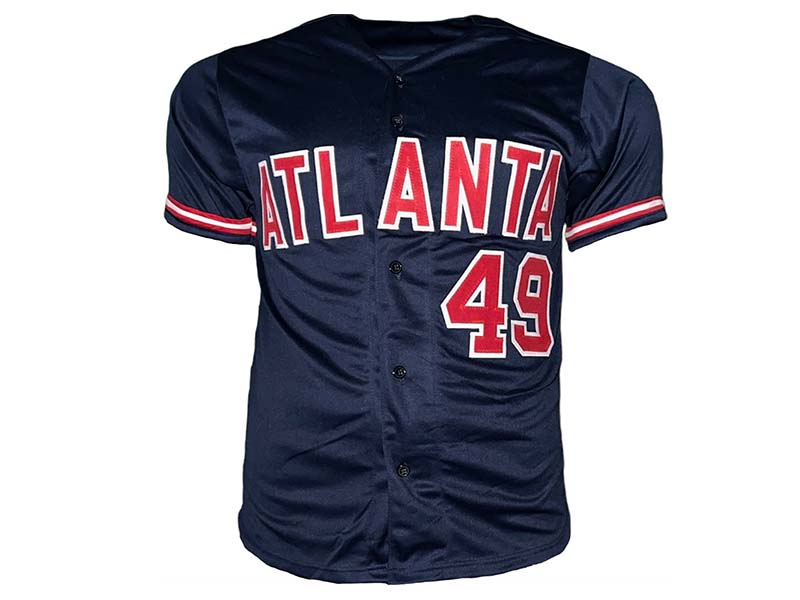 John Rocker Autographed Signed Atlanta Blue Pro Style Baseball Jersey (JSA)