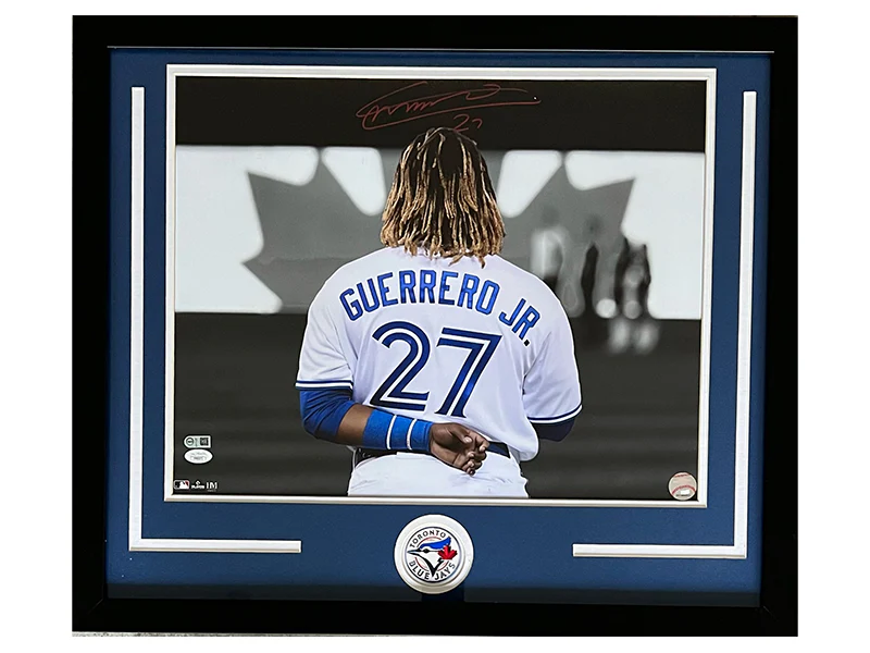 Vladimir Guerrero Jr. Signed  Toronto Blue Jays 16x20 Baseball Framed Photo JSA