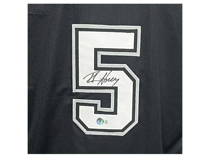 Robert Horry Signed Custom San Antonio Black Basketball Jersey Beckett