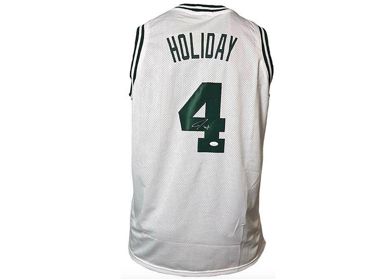 Jrue Holiday Signed Custom White Boston Basketball Jersey JSA