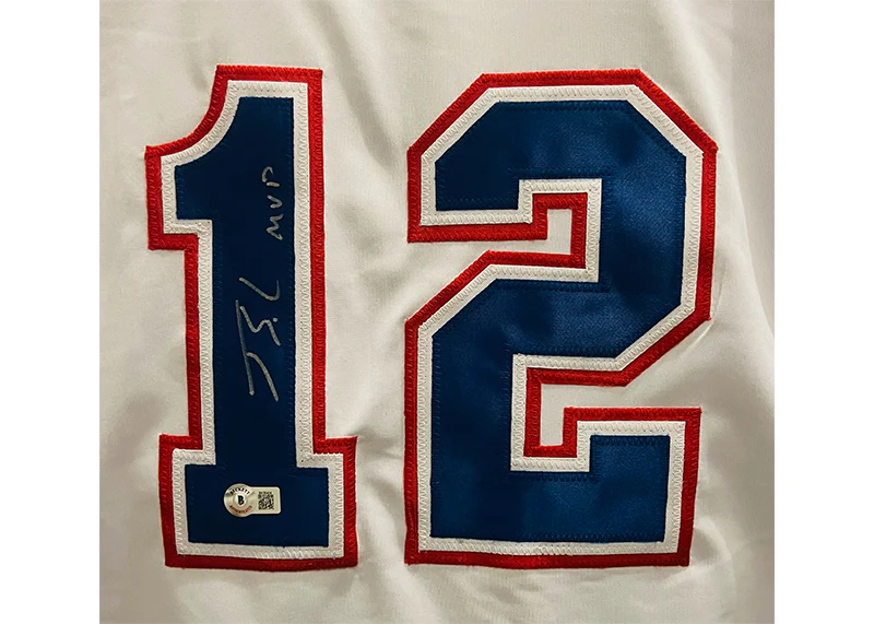 Jorge Soler Signed Custom Atlanta throwback Baseball Jersey Beckett MVP Inscription