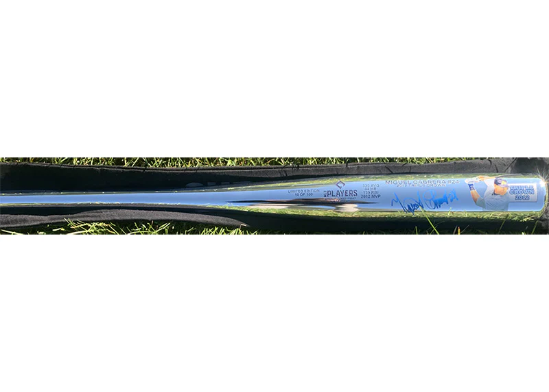Miguel Cabrera Signed 2012 Triple Crown Chrome Splash Maple Bat