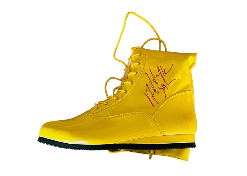 Hulk Hogan Signed WWE Yellow Wrestling Boot Beckett