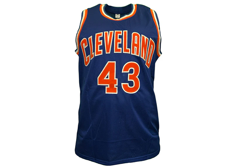 Brad Daugherty Signed Cleveland Blue Basketball Jersey JSA