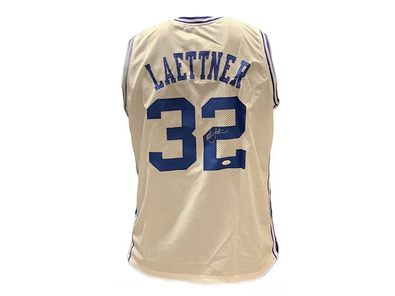 Christian Laettner Autographed ��The Shot�� White College Jersey (JSA)