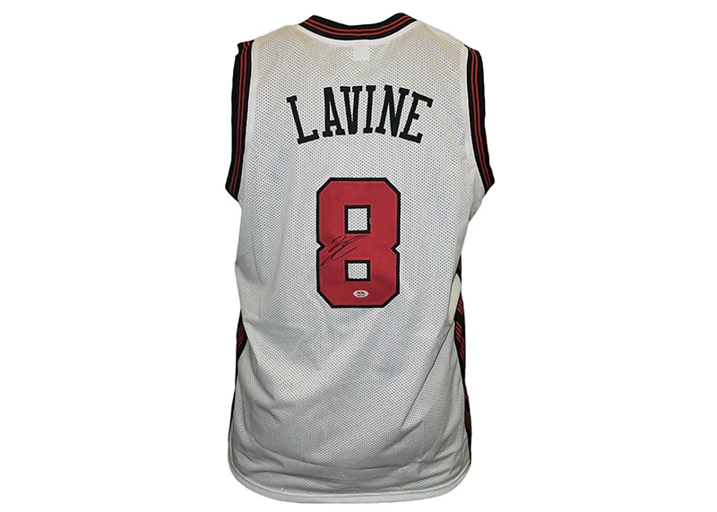 Zach LaVine Signed Chicago Custom White Basketball Jersey PSA