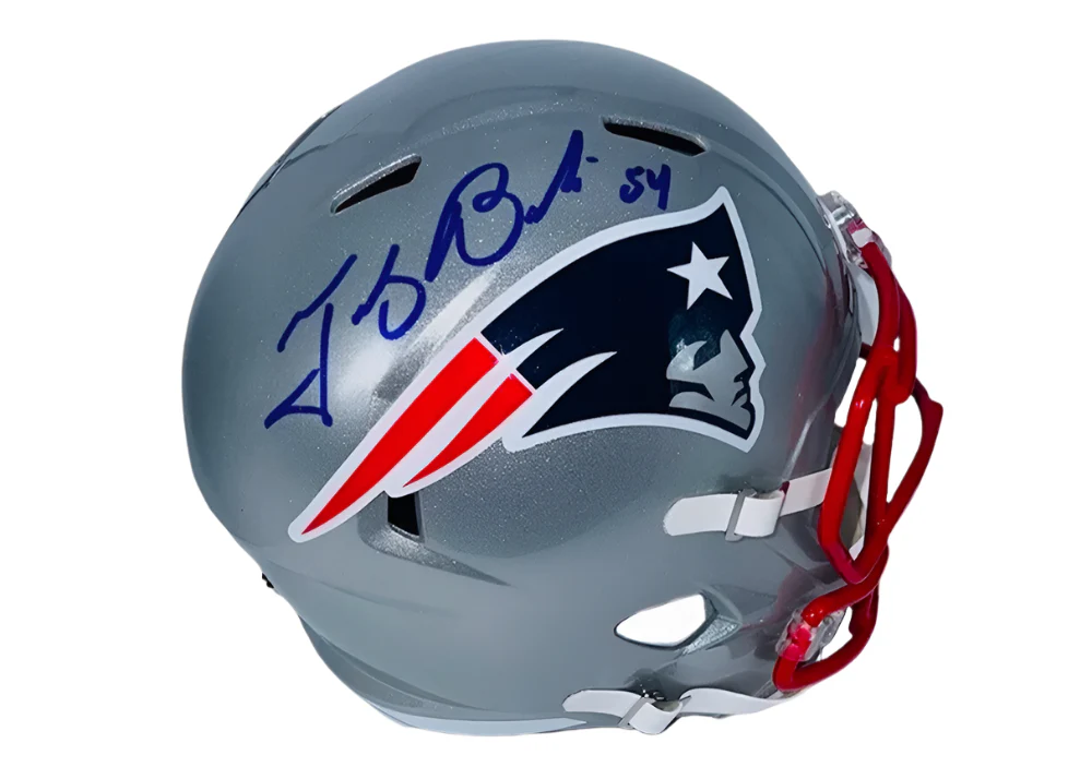 Tedy Bruschi Autographed New England Full Size Speed Football Helmet JSA