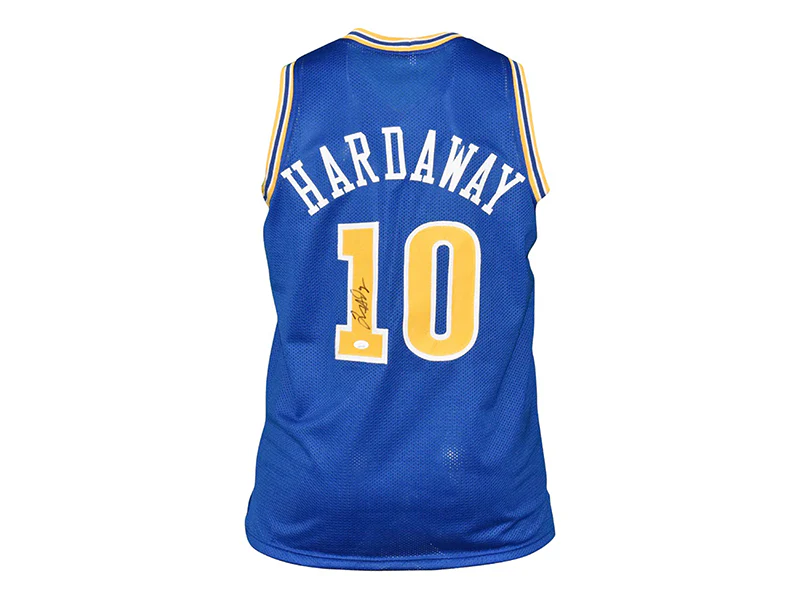 Tim Hardaway Autographed Golden State Pro White Basketball Jersey (JSA)