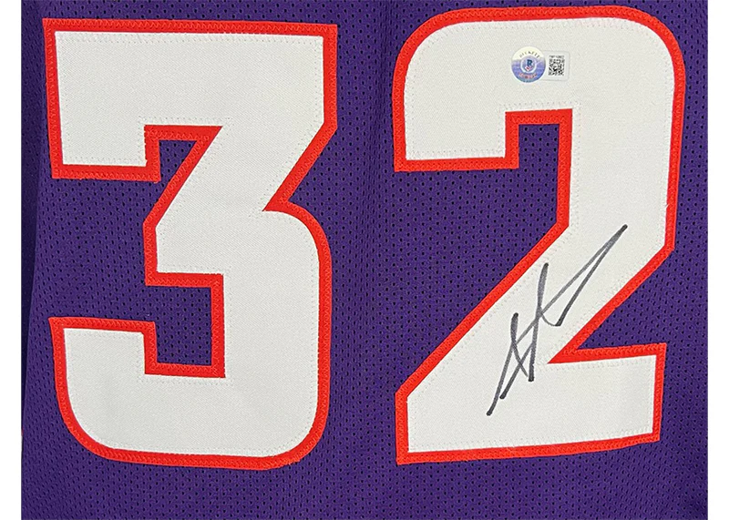 Amar'e Stoudemire Signed Phoenix Custom Purple Basketball Jersey (Beckett)