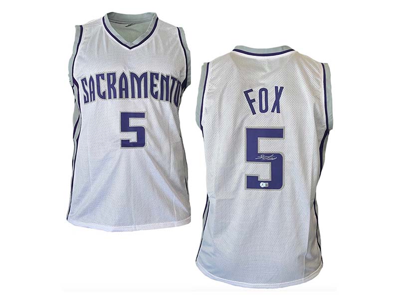 De'Aaron Fox Autographed Signed Sacramento White Basketball Jersey (Beckett)