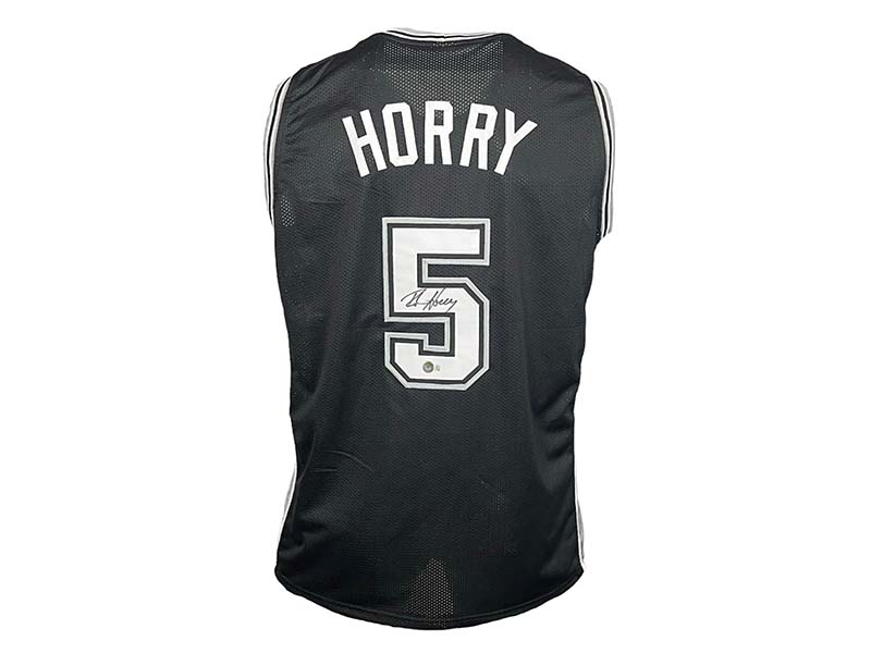 Robert Horry Signed Custom San Antonio Black Basketball Jersey Beckett