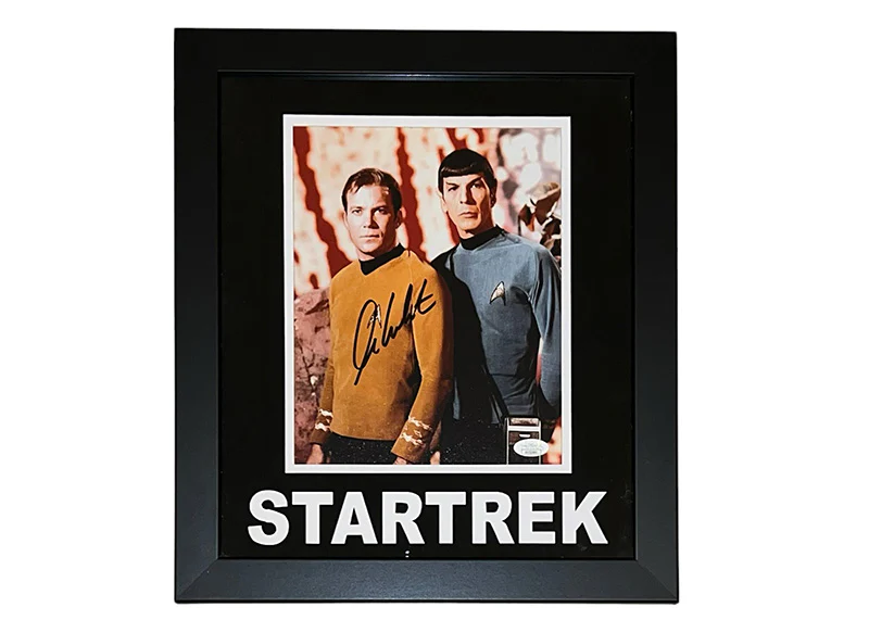 William Shatner Signed Star Trek 14x16 Framed Photo Captain Kirk JSA