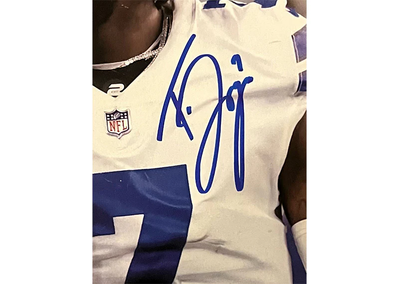 Trevon Diggs Signed 11x14 Dallas Cowboys Photo Beckett
